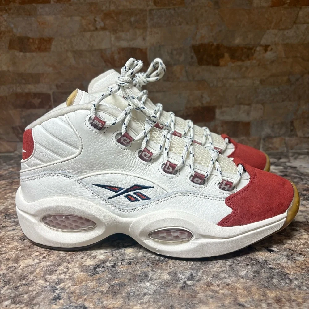 Reebok Iverson Question Vintage Red Toe Size 9 - Picture 2 of 9